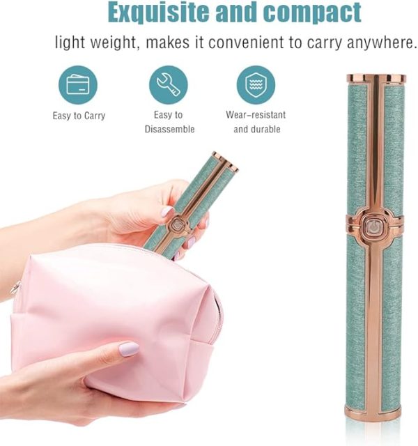 2 In 1 Flawless Facial Hair Remover | Rechargeable Waterproof Shaver With Led Light For Eyebrow Upper Lip Chin Armpit