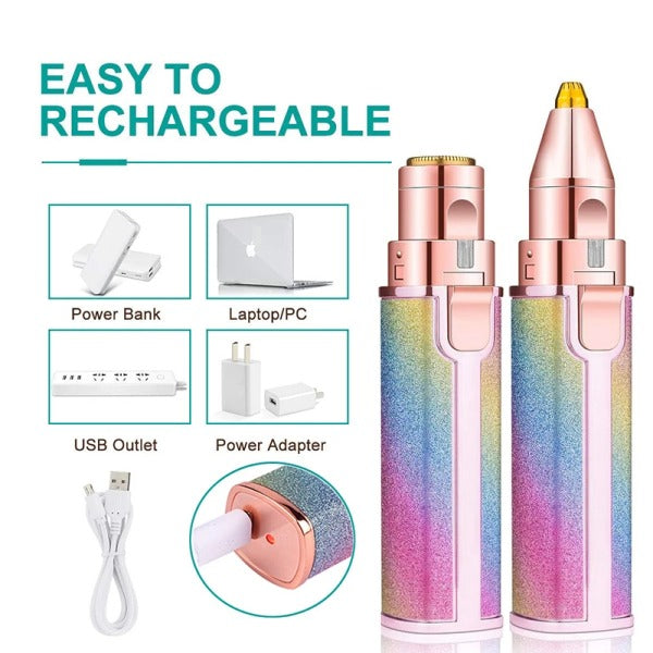 2 In 1 Facial And Eyebrow Hair Remover ( Rechargeable)