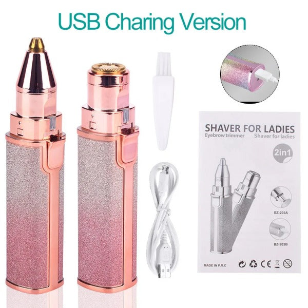 2 In 1 Facial And Eyebrow Hair Remover ( Rechargeable)