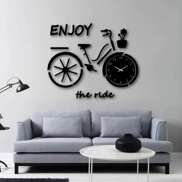 New 3D bicycle style Wall Clock