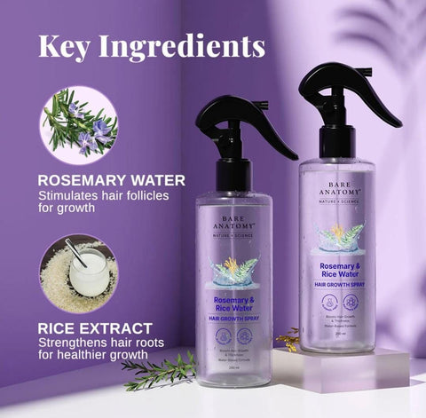 Rosemary & Rice Water Hair Growth Spray for Hair Growth & Thickness – 200 ml