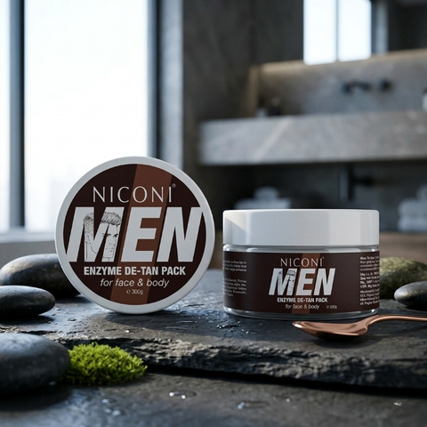 Niconi Men Enzyme De Tan Pack For Face And Body 300g