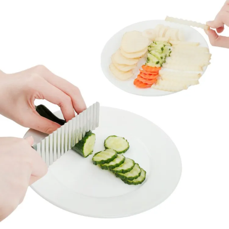 Potato French Fries Cutter Wavy Crinkle Knife