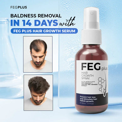 Feg Plus Hair Growth Serum Spray 50ml | 22% Seaweed Extract, Rosemary, Redensyl, Anagain & 5% Minoxidil | Anti Hair Loss, Regrowth Treatment