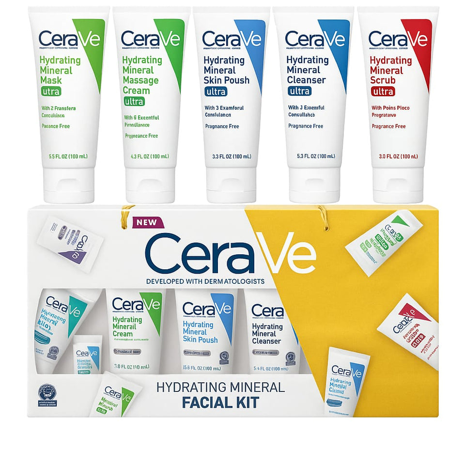 buy Pack Of 06 Cerave Hydrating Mineral Facial Kit & Get Cerave Skin Polish For Smoother Skin Free