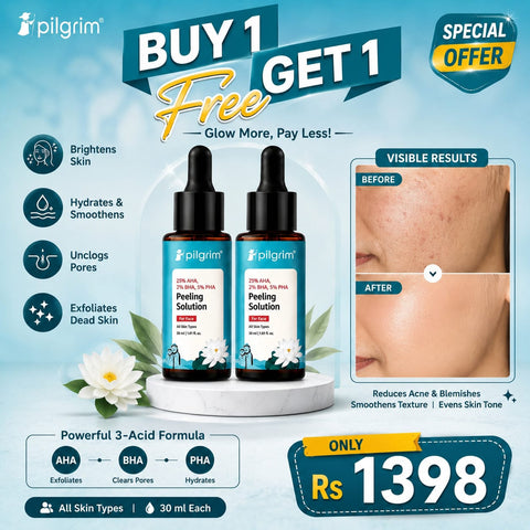 Pilgrim 25% AHA + 2% BHA + 5% PHA Peeling Solution (Buy 1 Get 1 Free)