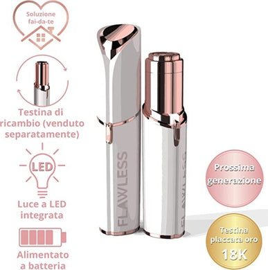 Flawless Facial Hair Remover | Hair Trimmer For Eye Chin Cheeks Upper Lip For Girls & Women( Cell Operated)
