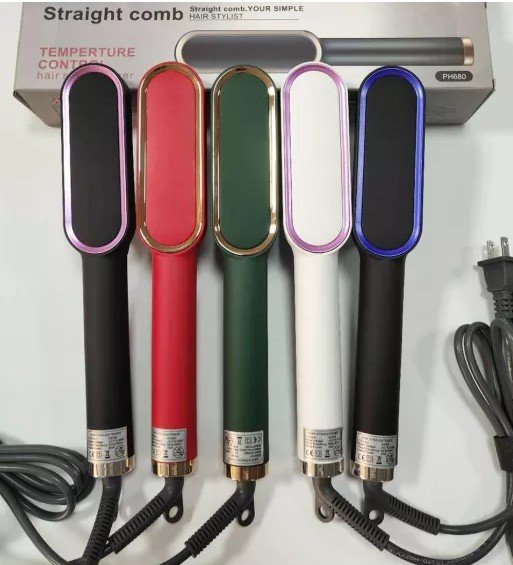 Hair Electric Straightener & Curl Comb
