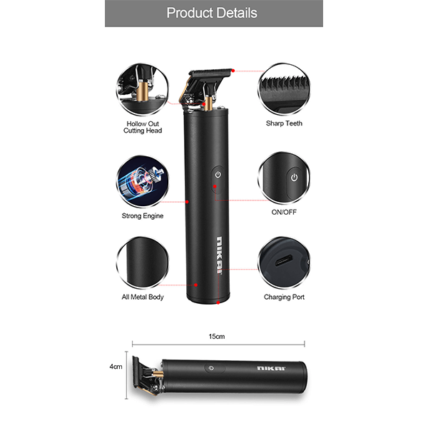 Nikai Professional Hair Trimmer Nk-2598 Hair Trimmer Machine For Men | Men Hair Trimmer | Metal Body