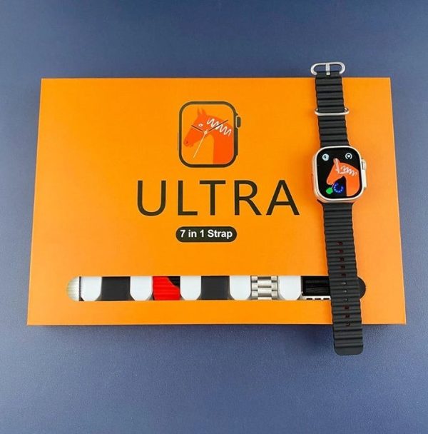 7 In 1 Ultra Smart Watch 2.1 Inch Full Hd Screen Series 8 Wireless Charging 7 Straps Waterproof